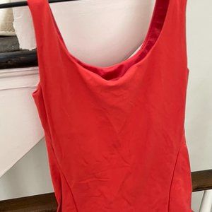 Lululemon Bright Orange/Red Workout Tank-no pads